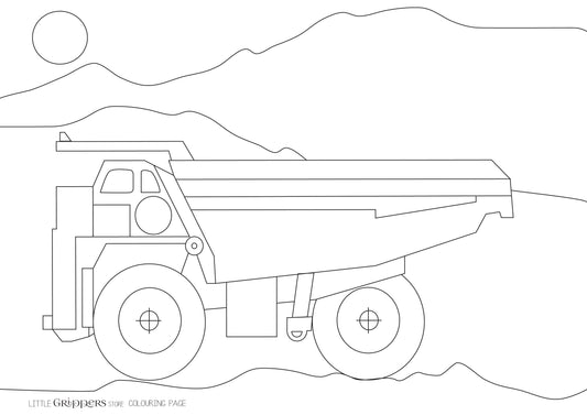 Free Truck Colouring Page