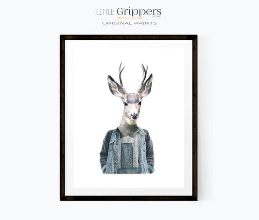Humanoid Deer Print