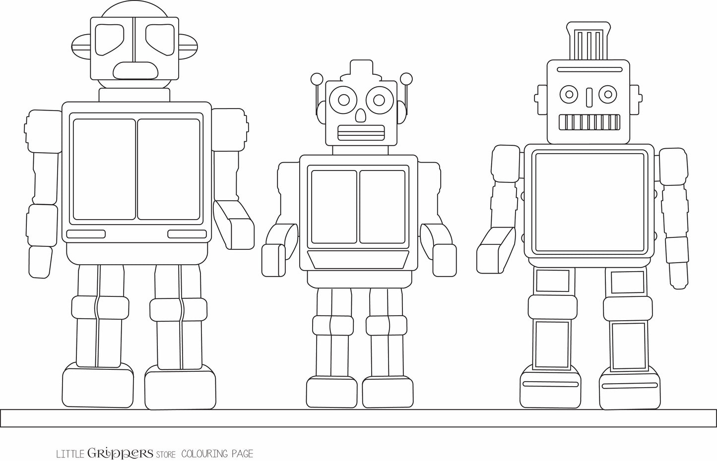 Free Robot Colouring Page