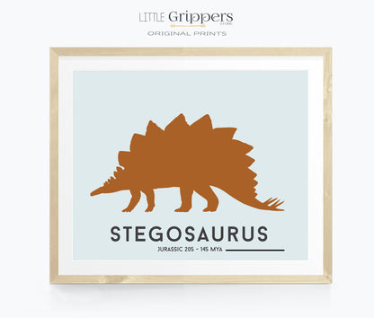 Stegosaurus dinosaur print