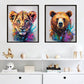 Colourful Animal Poster Set