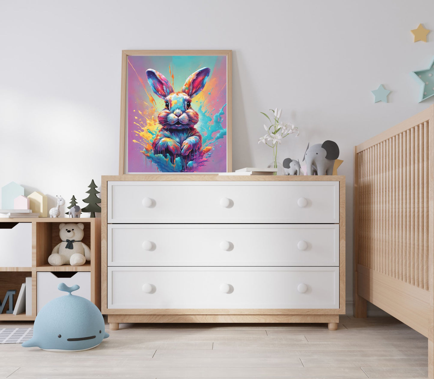 Colourful Rabbit Poster
