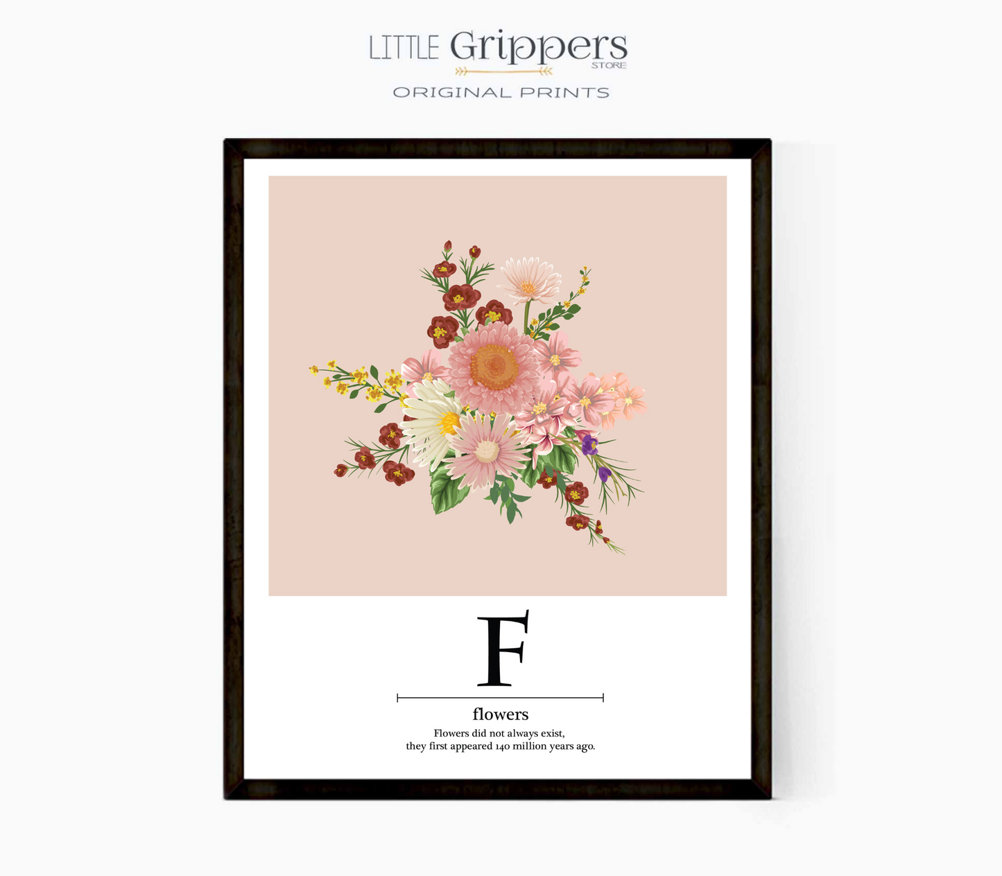 Flower Poster Letter F