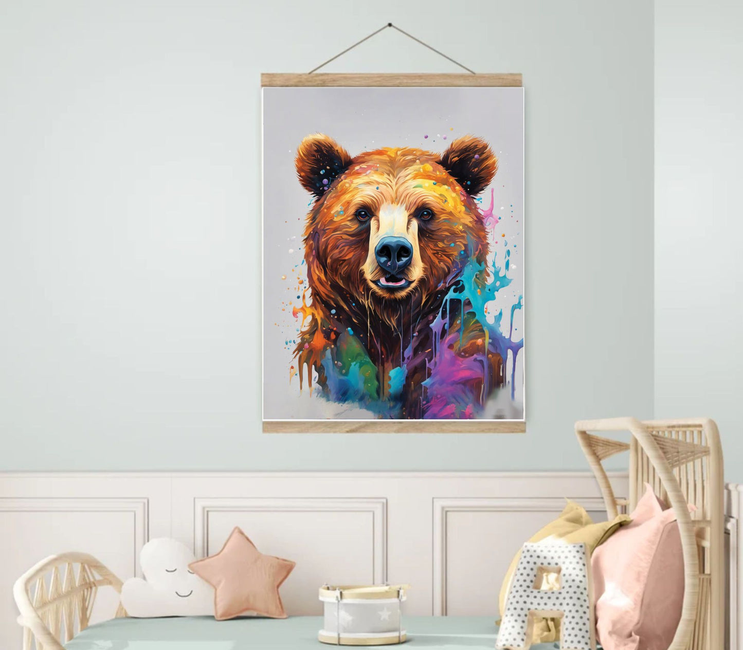 Colourful Bear Poster