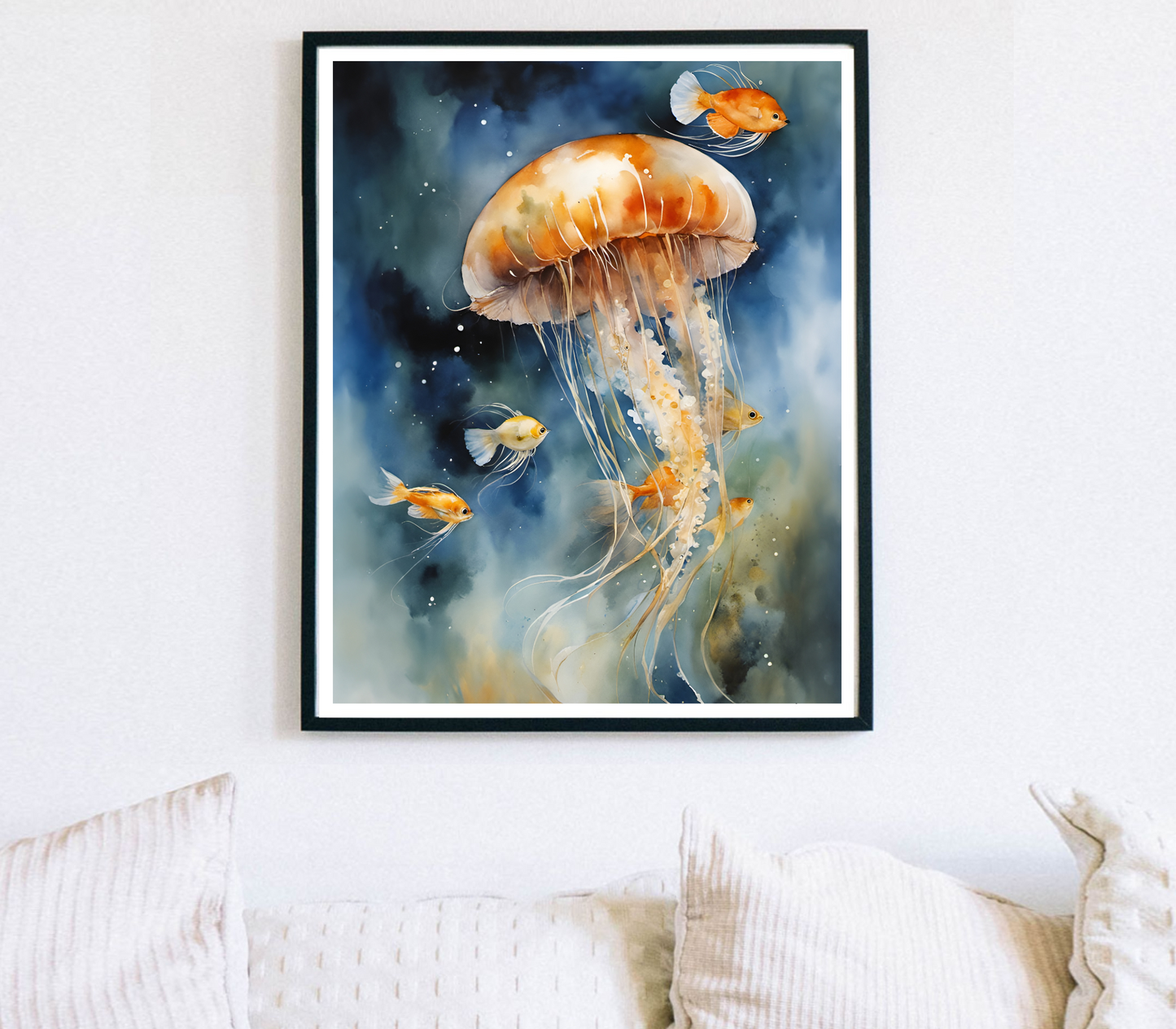 Jellyfish Watercolour Poster