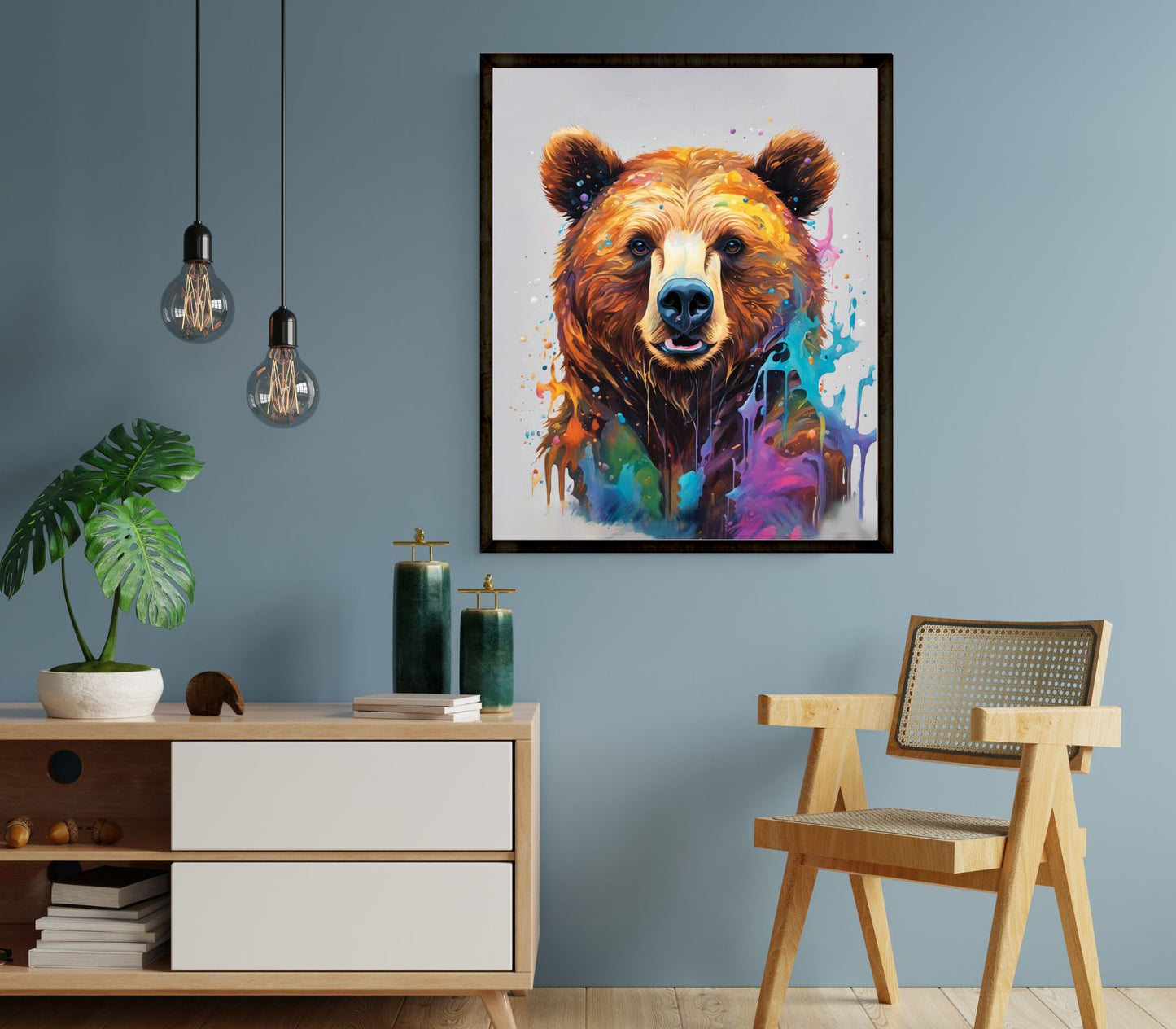 Colourful Bear Poster