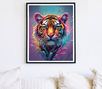 Colourful Tiger Poster