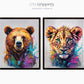 Colourful Animal Poster Set