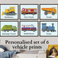 Transportation Vehicle print set