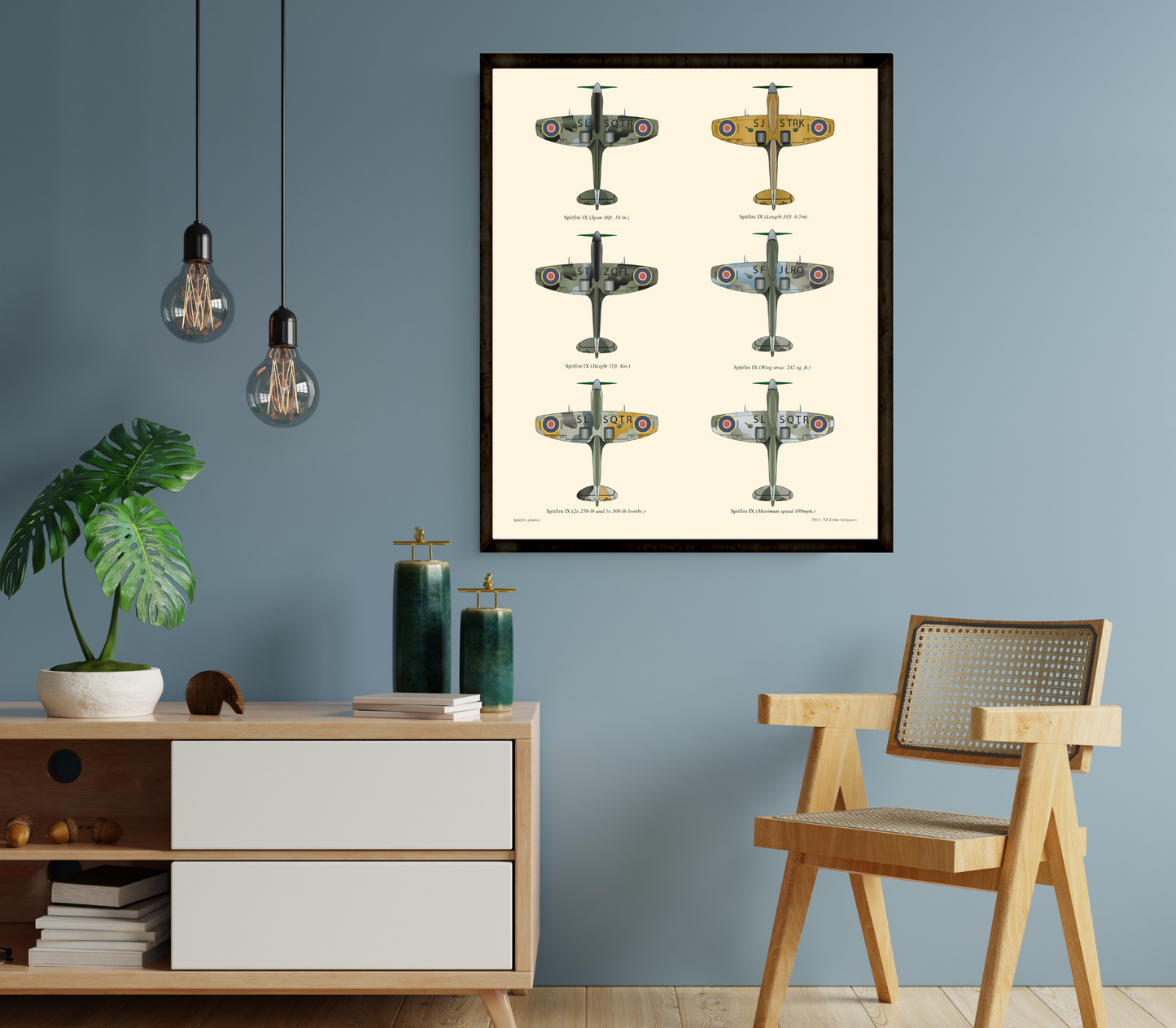 Spitfire Airplane printable