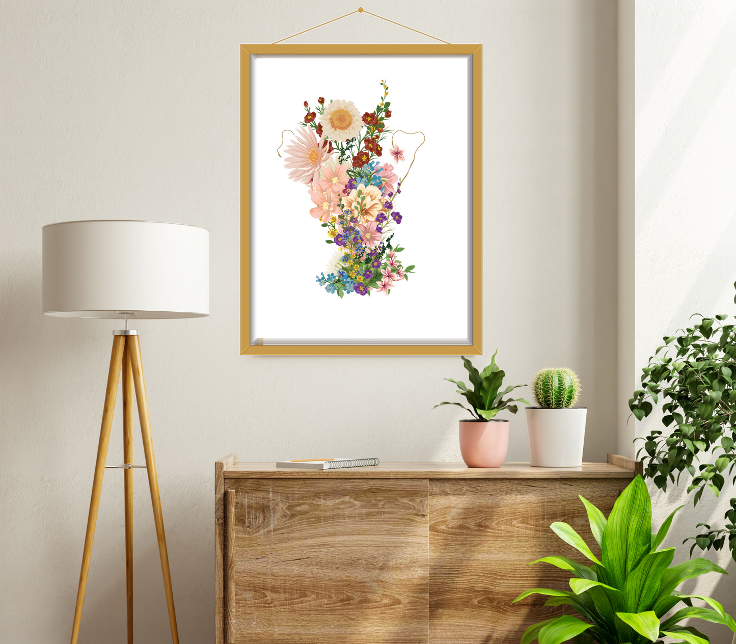 Flower wall art