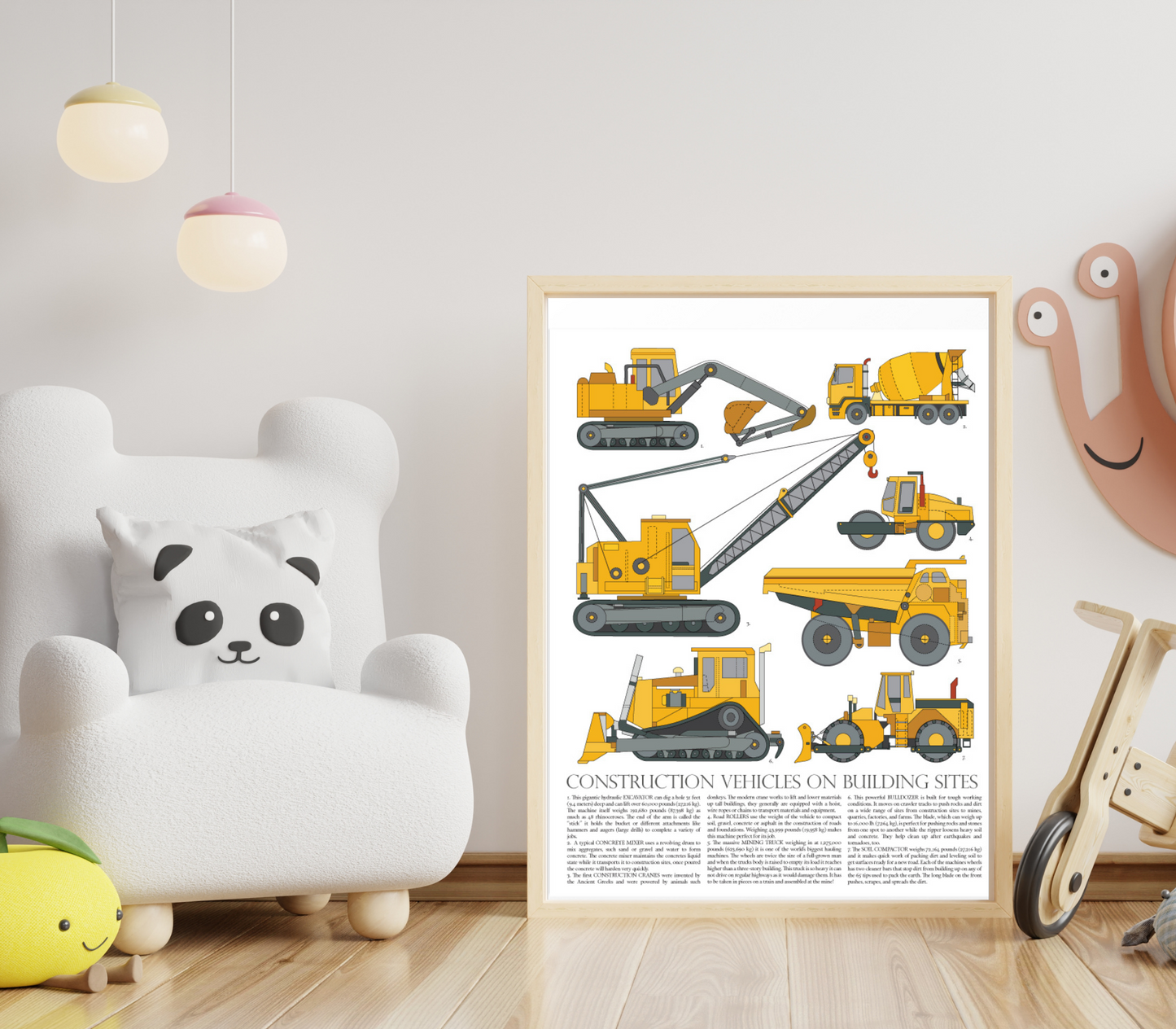 Construction Truck Chart print