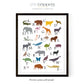 Animal alphabet print set