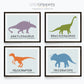 Dinosaur print set of four