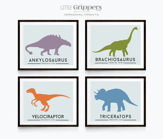 Dinosaur print set of four