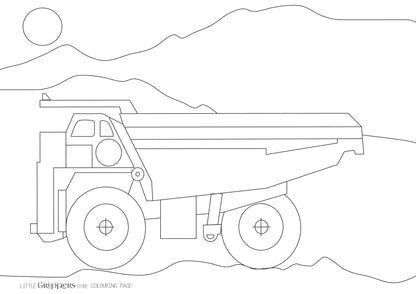 Free Truck Colouring Page
