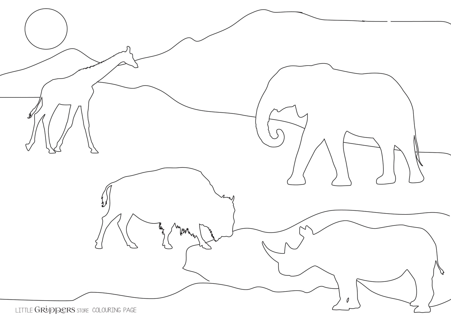 Free Animal Colouring Page