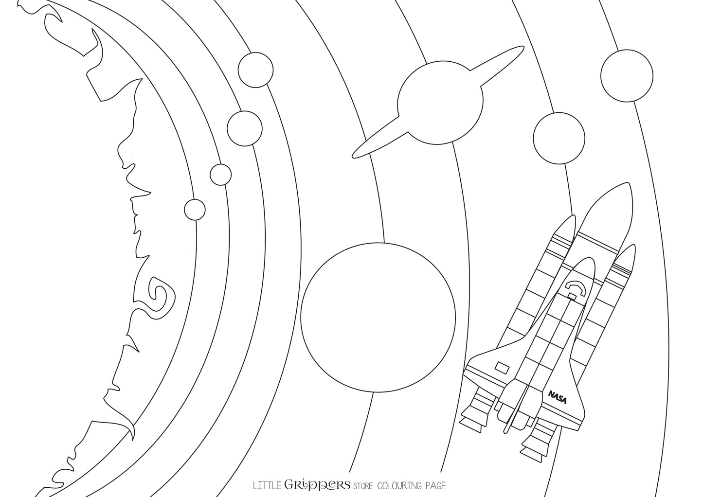 Free Space Colouring Page