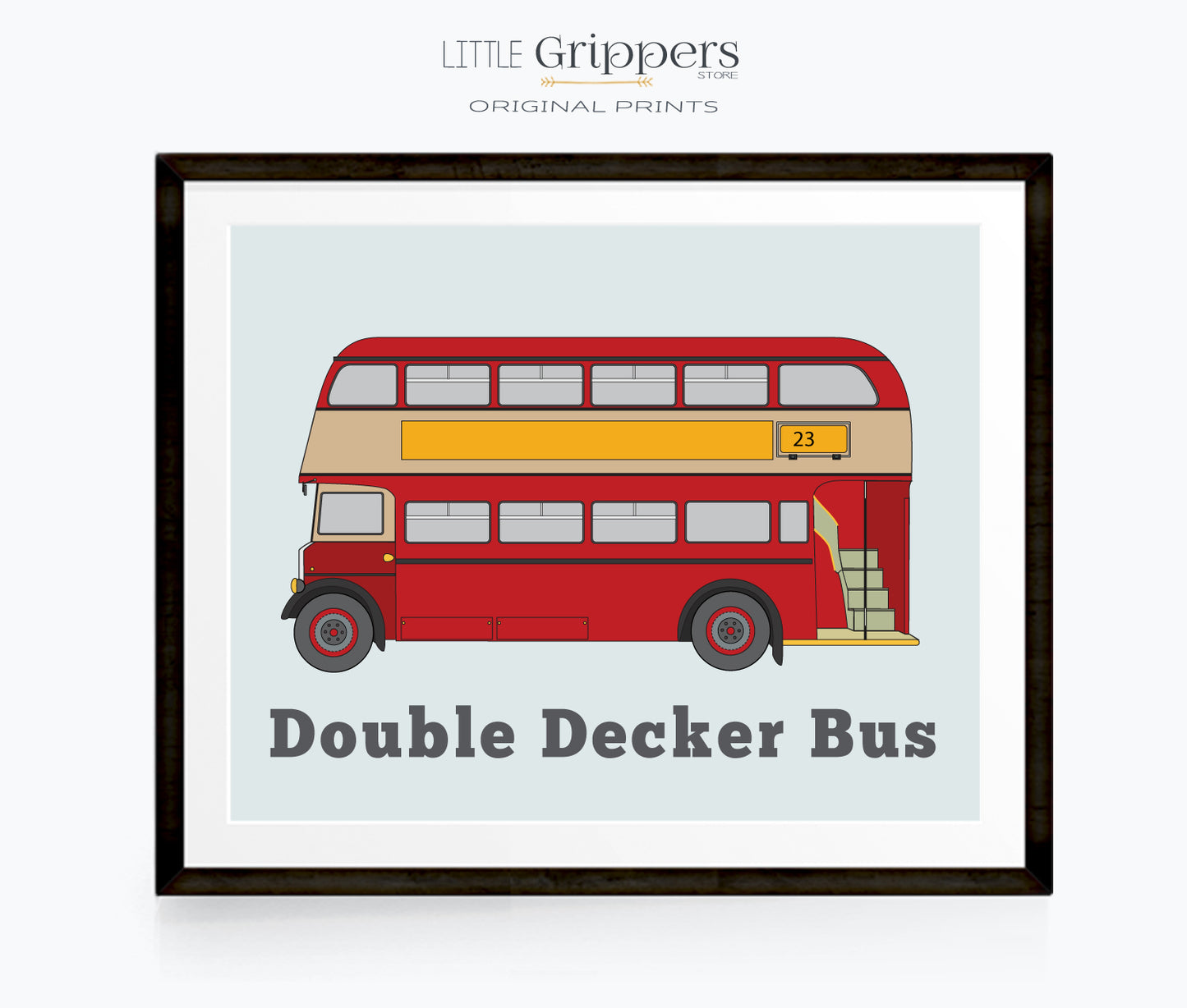 Double Decker Bus print
