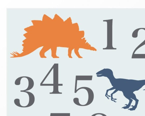 Dinosaur Number Print