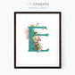 Flower Alphabet poster set