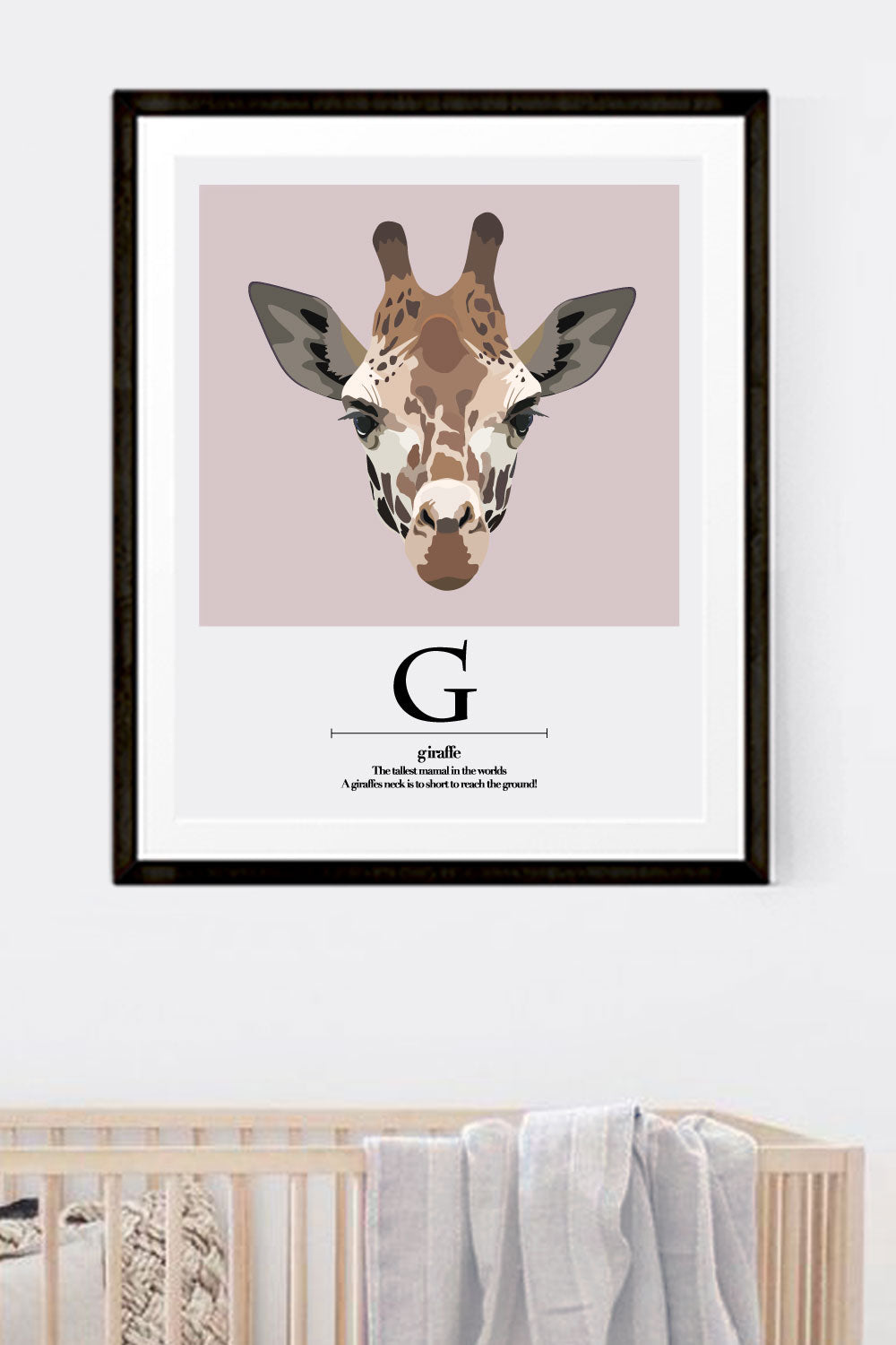 Giraffe Letter G printable