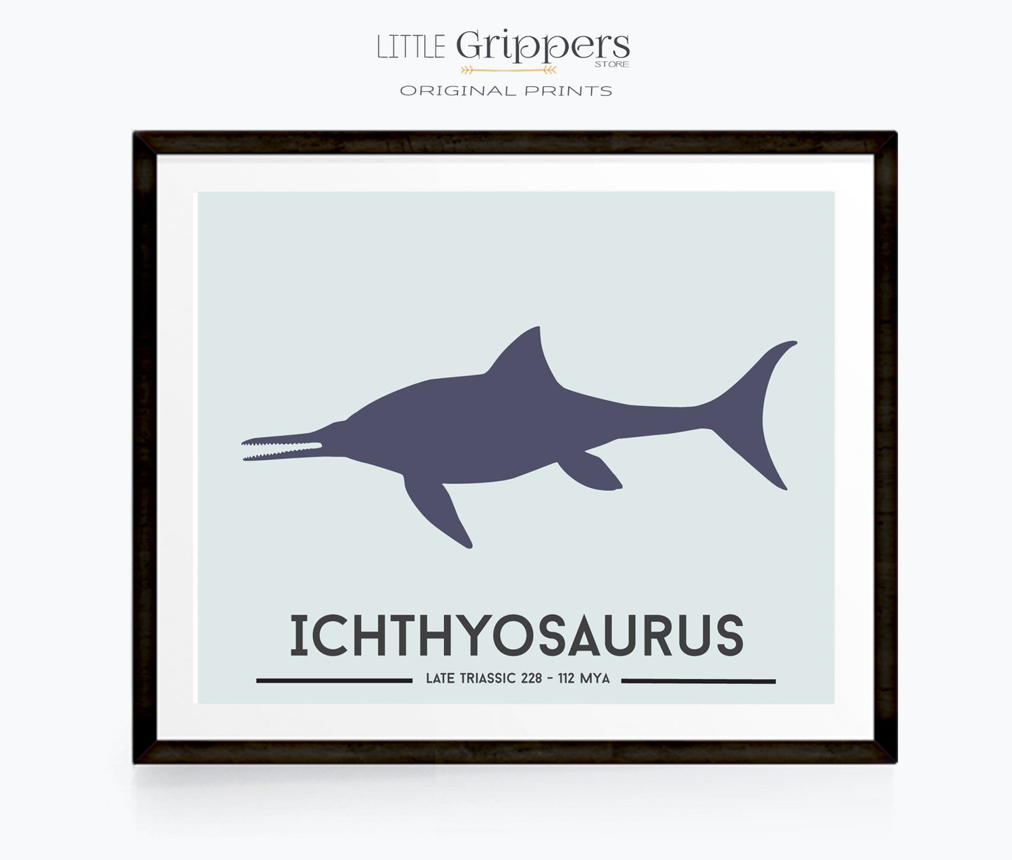 Ichthyosaurus dinosaur print