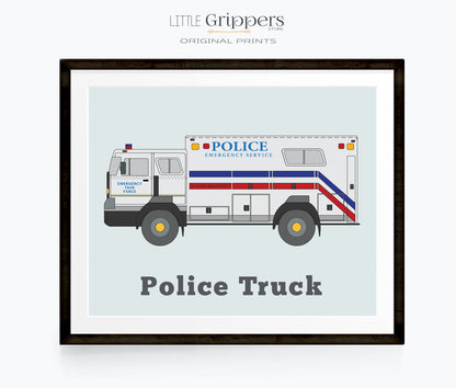 Police Truck wall art