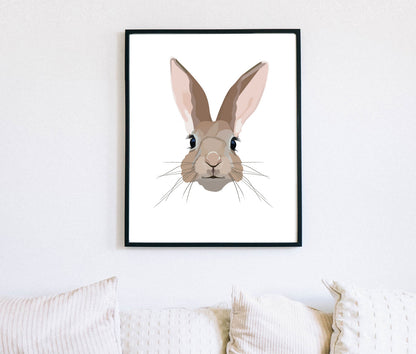 Rabbit wall print