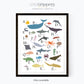 Sea animal counting poster