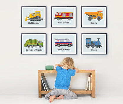 Vehicle Print Set of Six