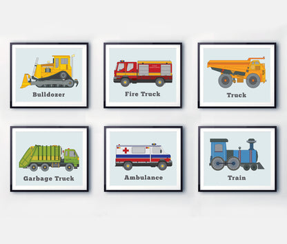 Vehicle Print Set of Six