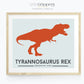 Tyrannosaurus Rex dinosaur print
