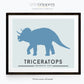 tirceratops kids print