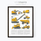 Construction Truck Chart print