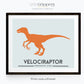 velociraptor wall art