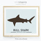 Bull Shark wall print
