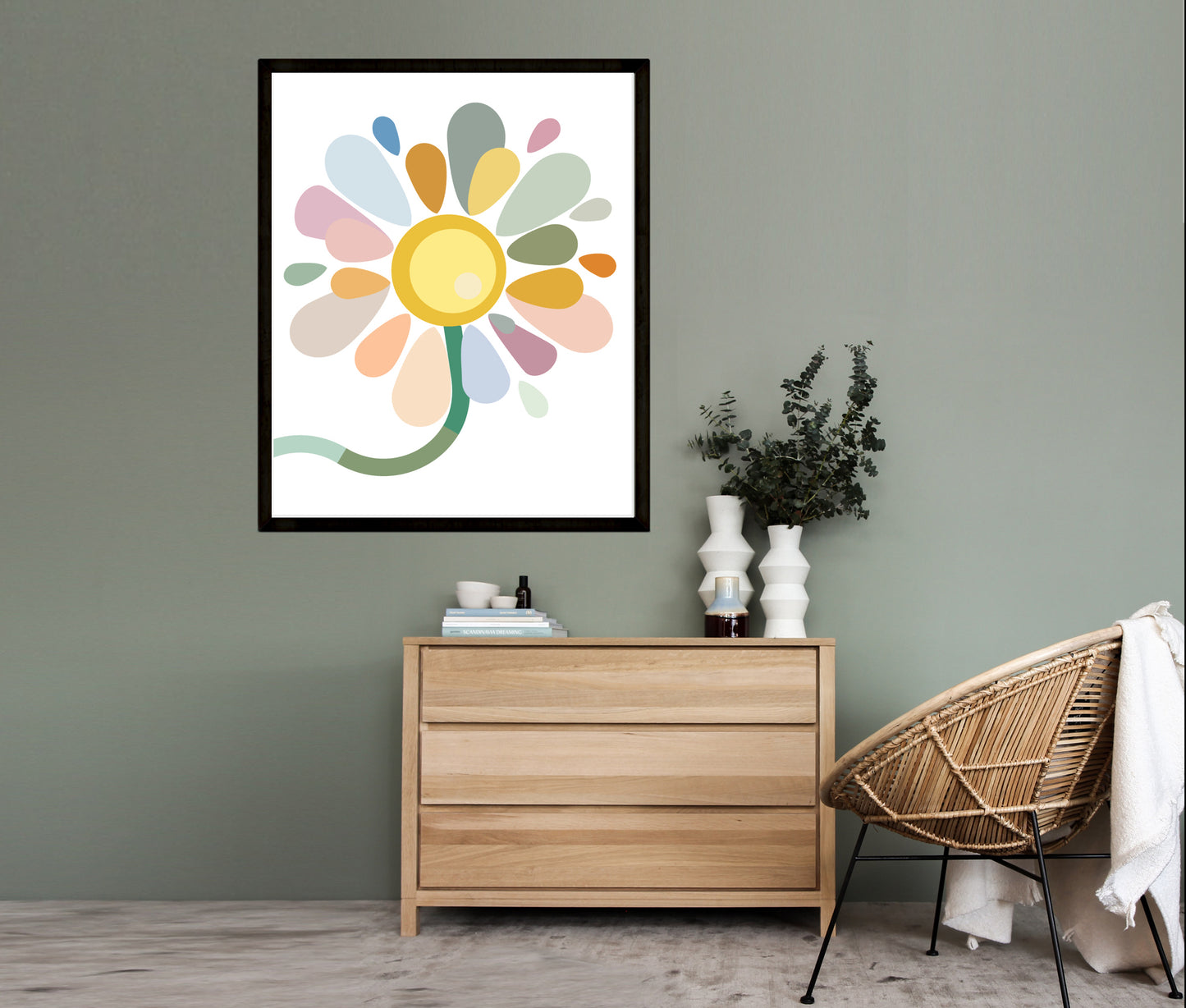 Colourful Flower Printable wall art