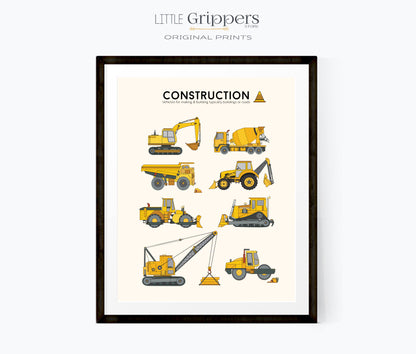 Construction Truck Poster