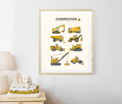 Construction Truck Poster