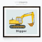 Yellow Digger Printable wall art