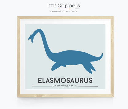 Elasmosaurus dinosaur print