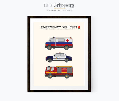 Rescue Vehicles Poster