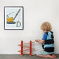 Personalised construction truck kids print