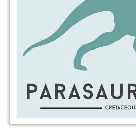 Parasaurolophus dinosaur print