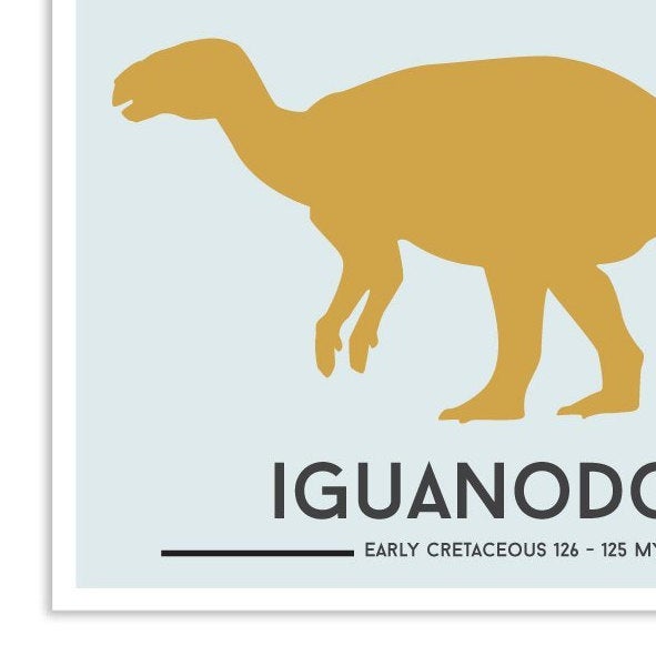 Iguanodon Dinosaur print
