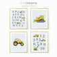 Truck alphabet print set