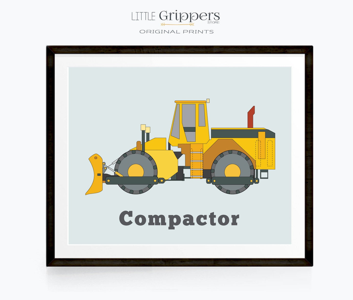 Soil Compactor construction truck print