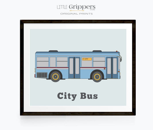 City bus print for kids