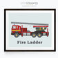 Fire ladder print Boys truck print